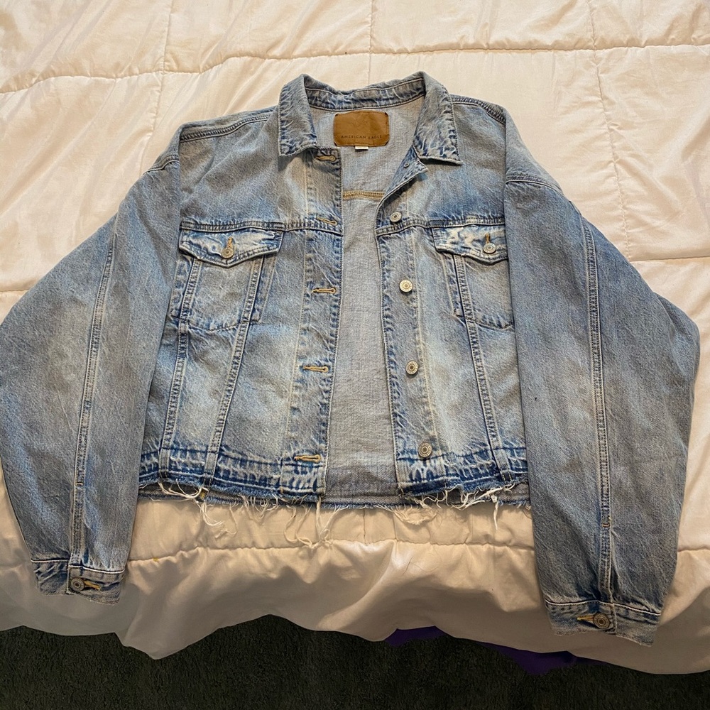 American Eagle Distress Denim Jacket